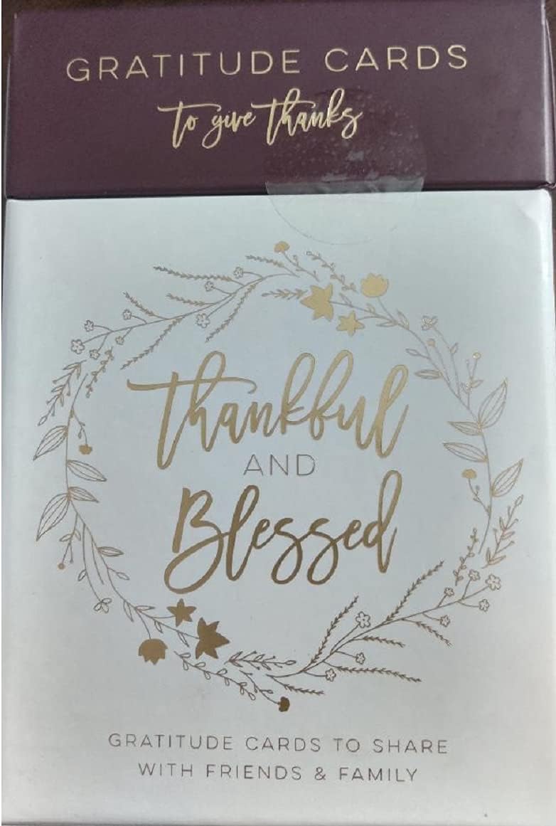 GRATITUDE CARDS to give thanks, Green. Purple, Gold White, 4 inches W X 6 inches L X.5 inches H