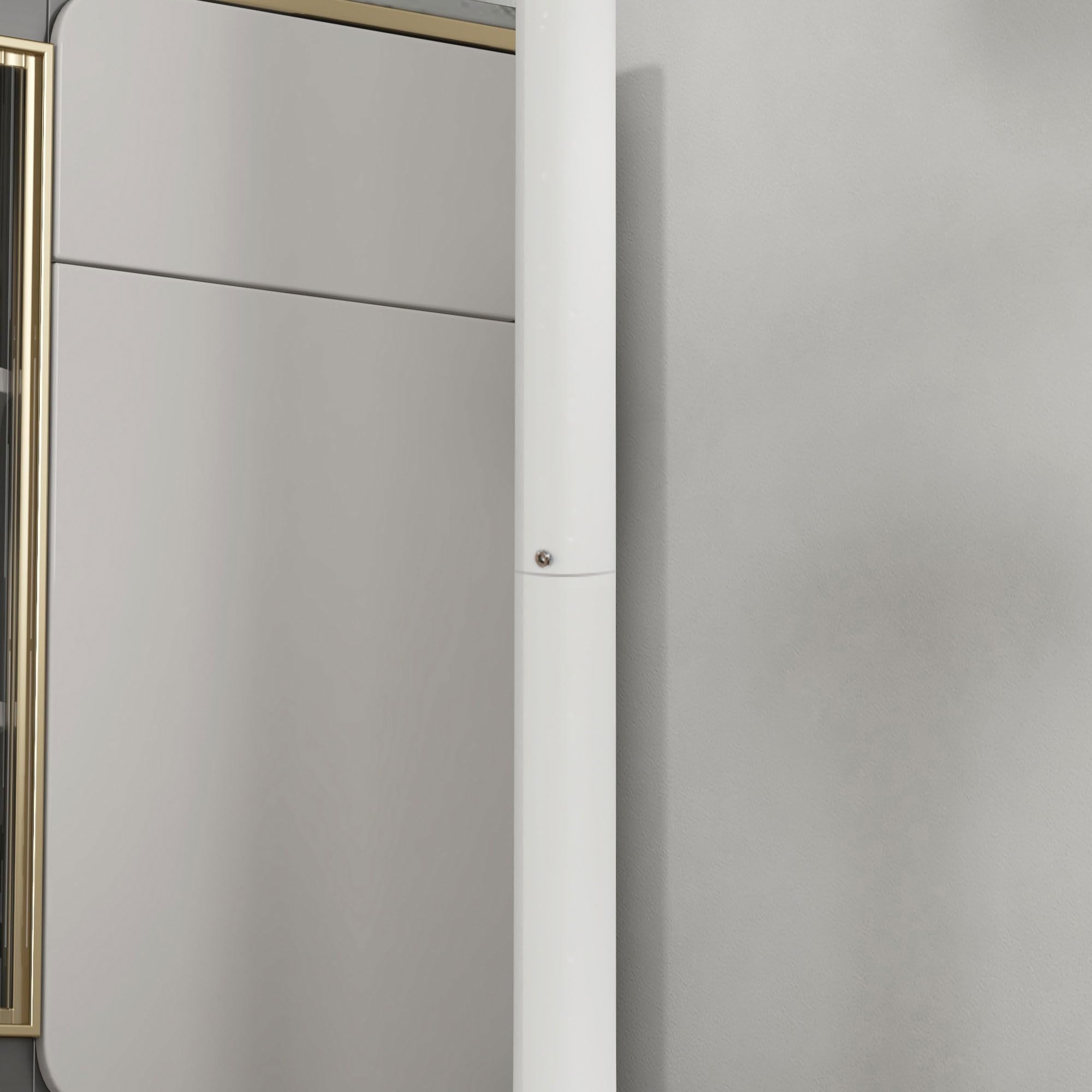 HOMCOM Mesa de Bar Redonda, Mesa de Comedor, Ø60x102 cm, con Encimera Laminada y Marco de Acero, para 2 Personas, Moderna, para Casa, Cocina, Blanco