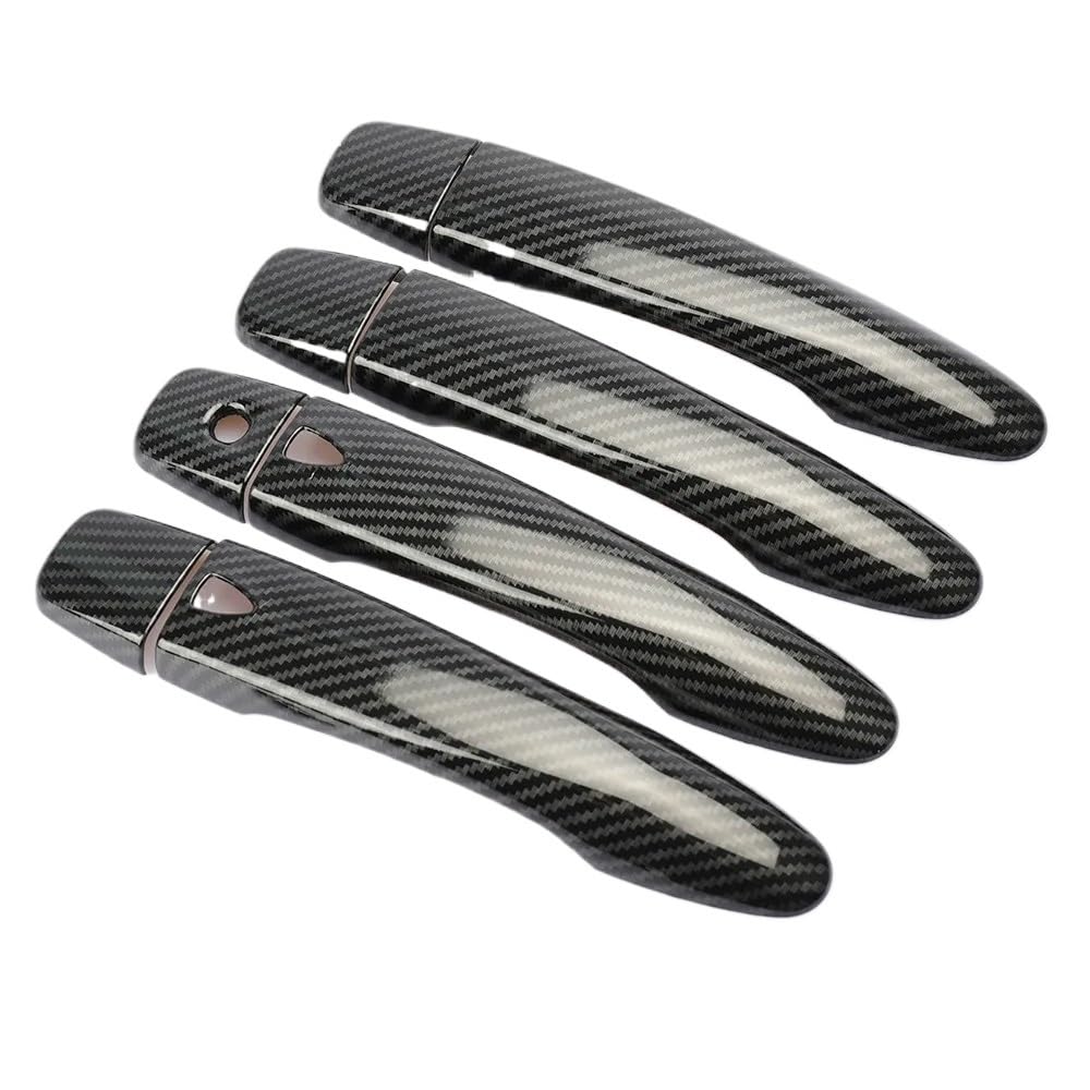 Mlhoghigd Black 2 Buttons Door Handle Door Handle Cover For Sentra 2014 2015 2016 2017 2018 2019 Catch Cap Trim Molding Accessories