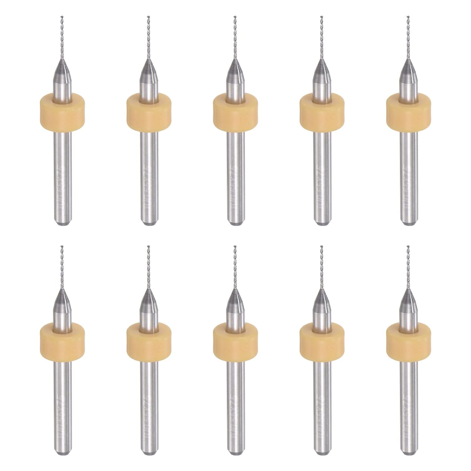 uxcell Micro PCB Drill Bit Set, 1/8" Shank 0.55mm Solid Tungsten Carbide CNC Engraving Print Circuit Board Drill Bits Rotary Tool 10pcs