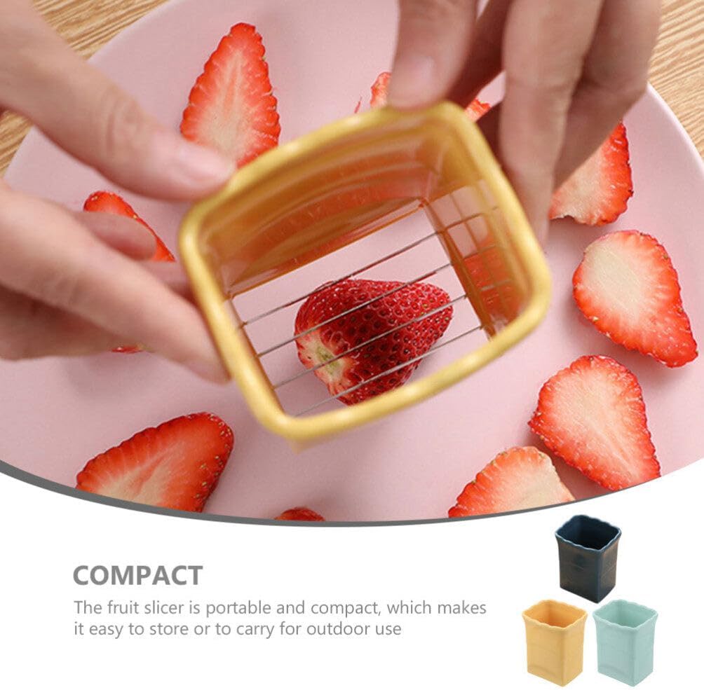 ABOOFAN 6pcs Professional Fruit Slicer Multifunctional Strawberry Egg and Vegetable Cutter Stainless Steel Kitchen Tools for Effortless Food Preparation and Serving