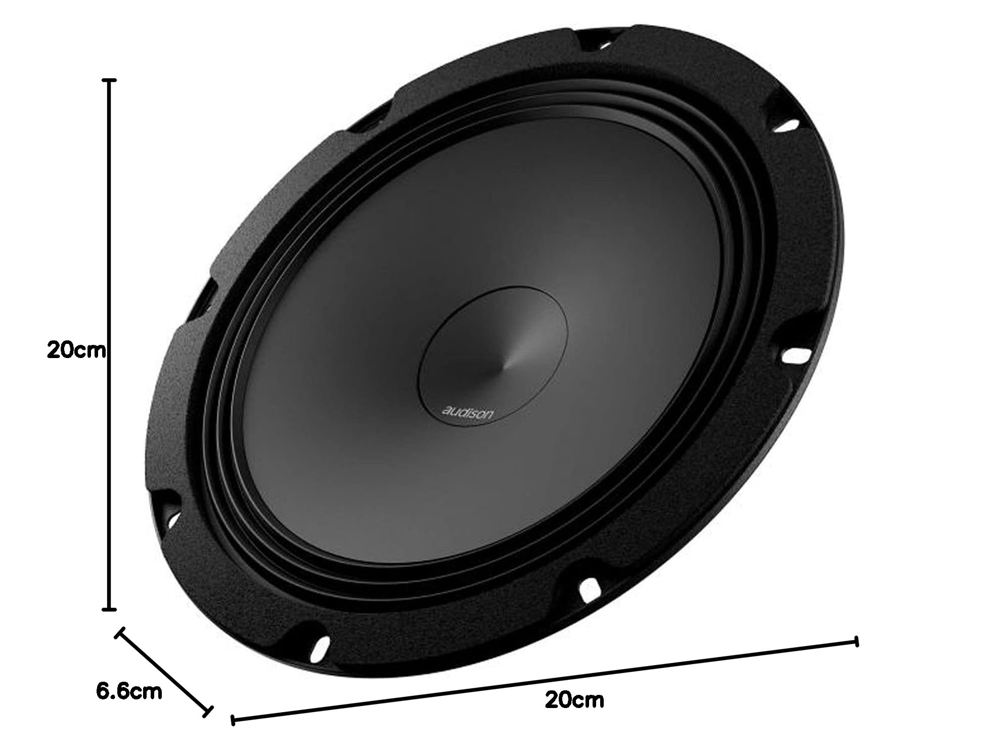 Audison Ap 8 – Woofer de 200 mm con Cono de Polipropileno Reforzado, suspensión progresiva y elevada excursión, 250 W máx