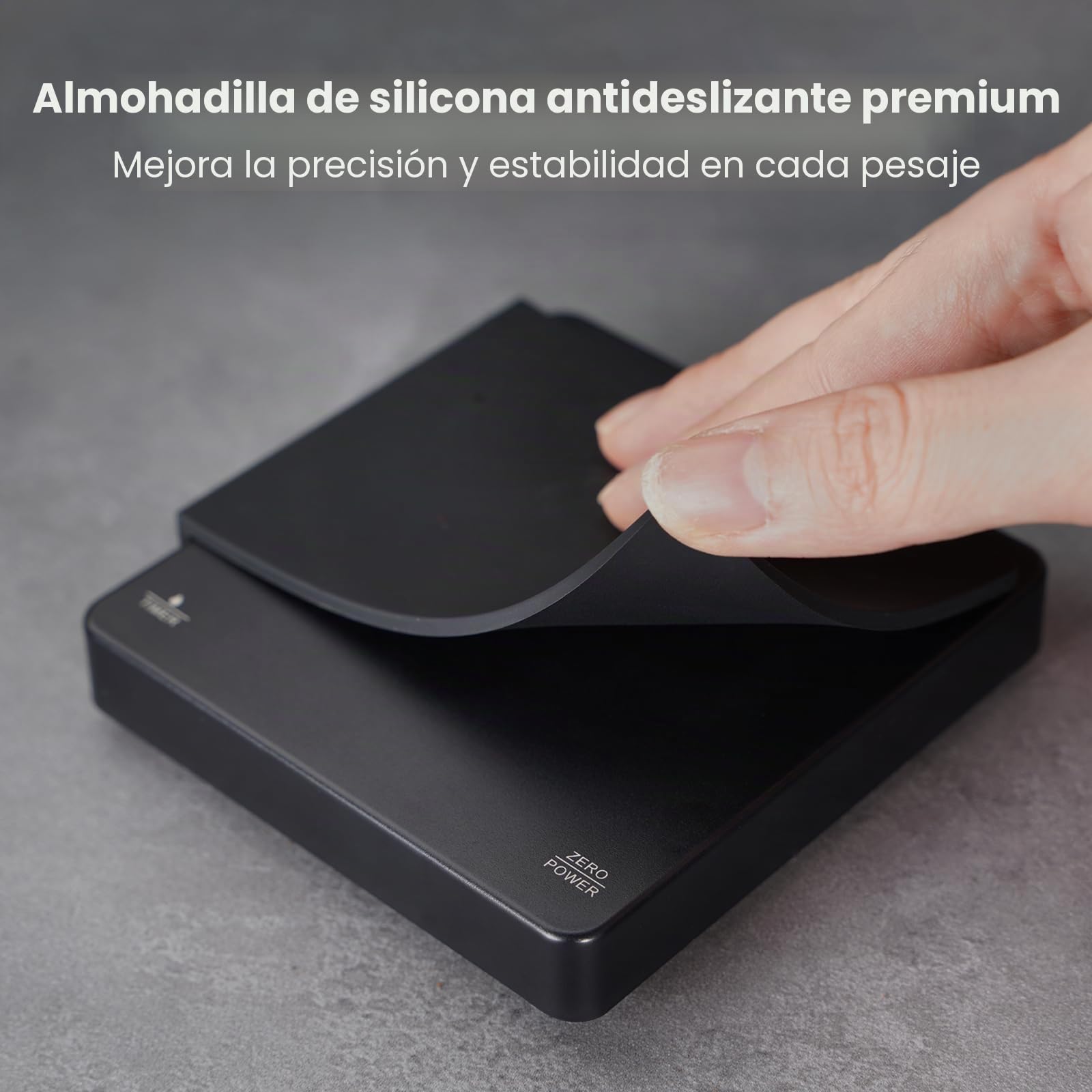 Maestri House Mini báscula de café espresso S1 con temporizador, escala de precisión de 2 kg/0,1 g, báscula digital recargable para espresso y café vertido, color negro