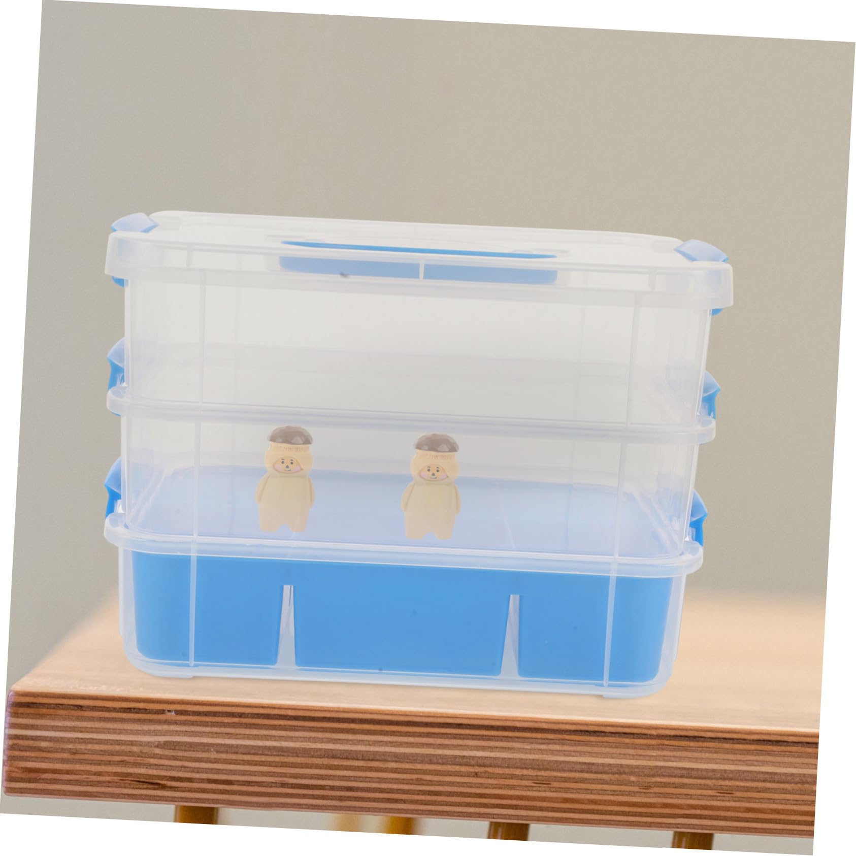 Alipis Scatola Portaoggetti Impilabile con Organizer in Plastica per Ufficio Scuola e Casa Divisori Multipli per Giochi Perline e Forniture Artigianali Compatta e Portatile