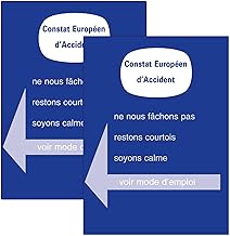 kinoco Lot de 2 Constats Amiables d'Accident Auto Agréés - Formulaire Officiel Valable Toutes Assurances