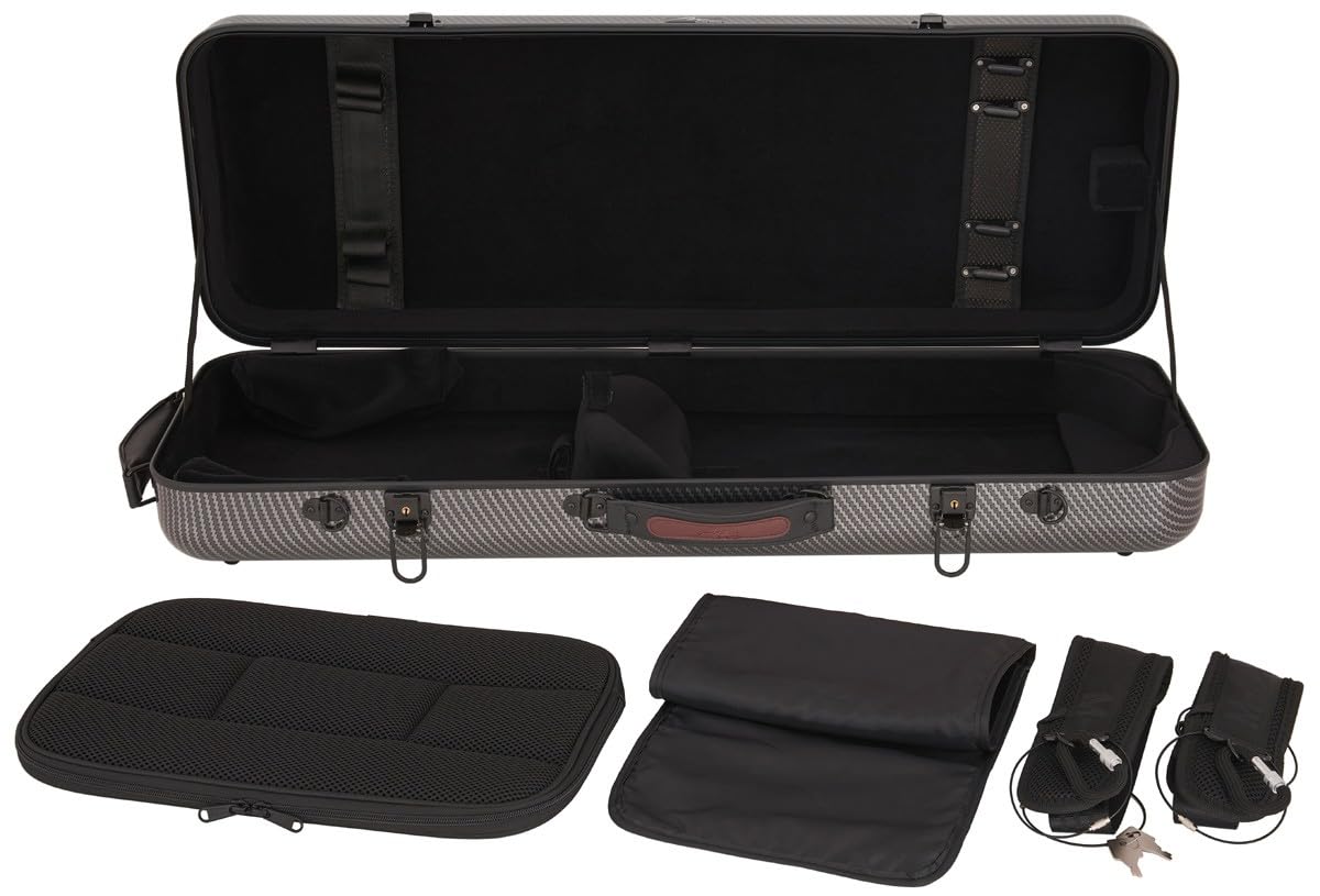 Custodia per Viola Fiberglass 38-43 Oblong special nero M-case + borsa musicale