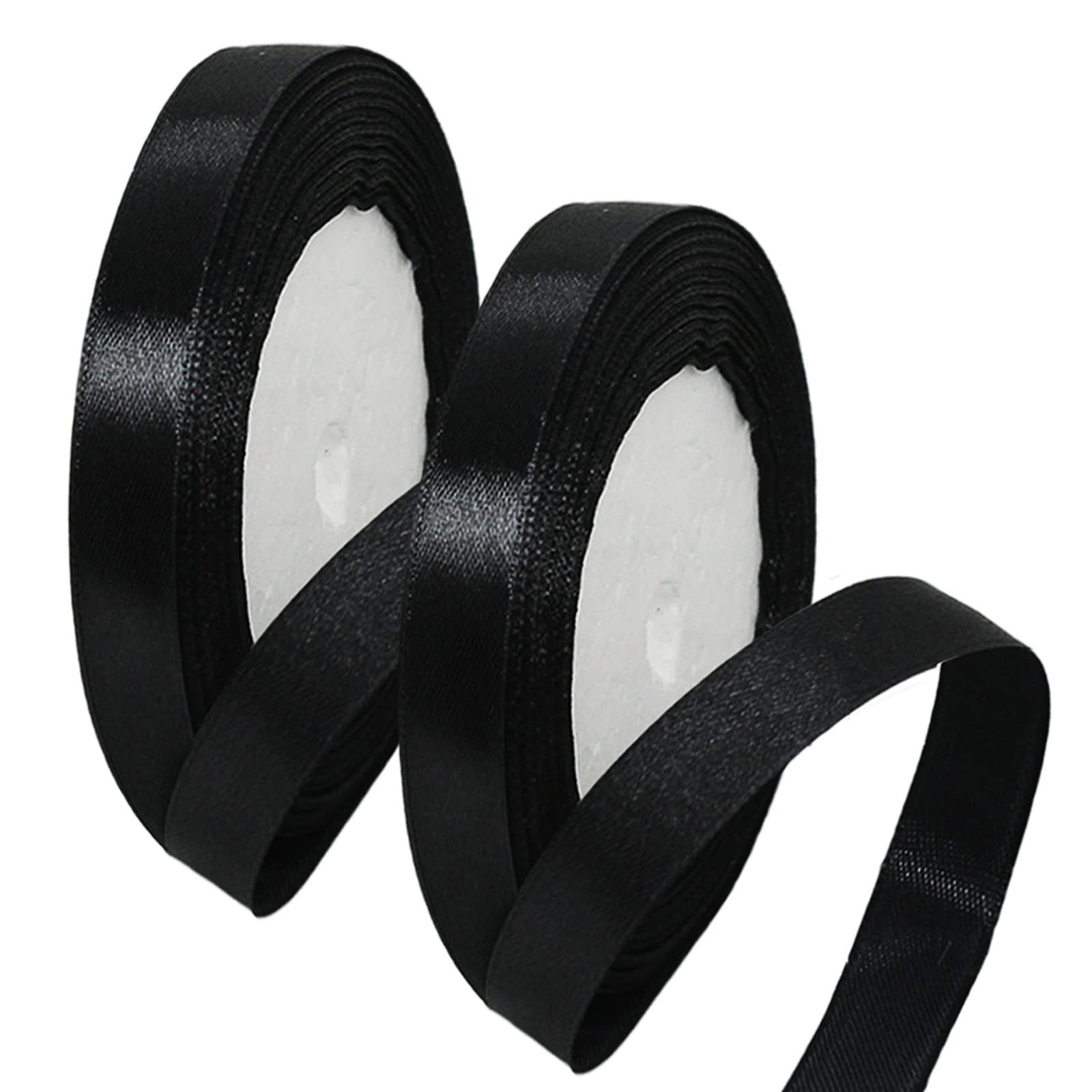 50mm Wide White Ribbon Thick Wedding Car Ribbon 22m, 2 inch Thick White Satin Ribbon for Gift Wrapping Wedding Car Christmas Birthday Cake Hair Bow Florist Bouquet Crafts Decorations — view 23