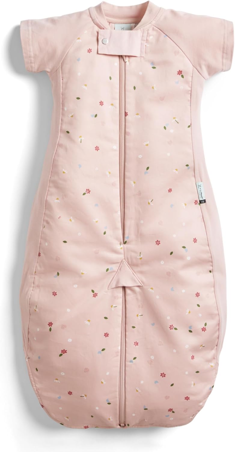 ergoPouch Sleep Suit Bag 1.0 TOG – Baby Sleep Sack & Wearable Blanket, 2-in-1 Convertible Sack to Suit with Legs for Safe Movement, Regulates Temperature Overnight, Unisex (2-4 Years, Daisies)