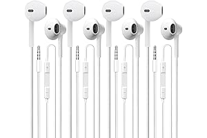 4-Pack Wired Earbuds with Microphone