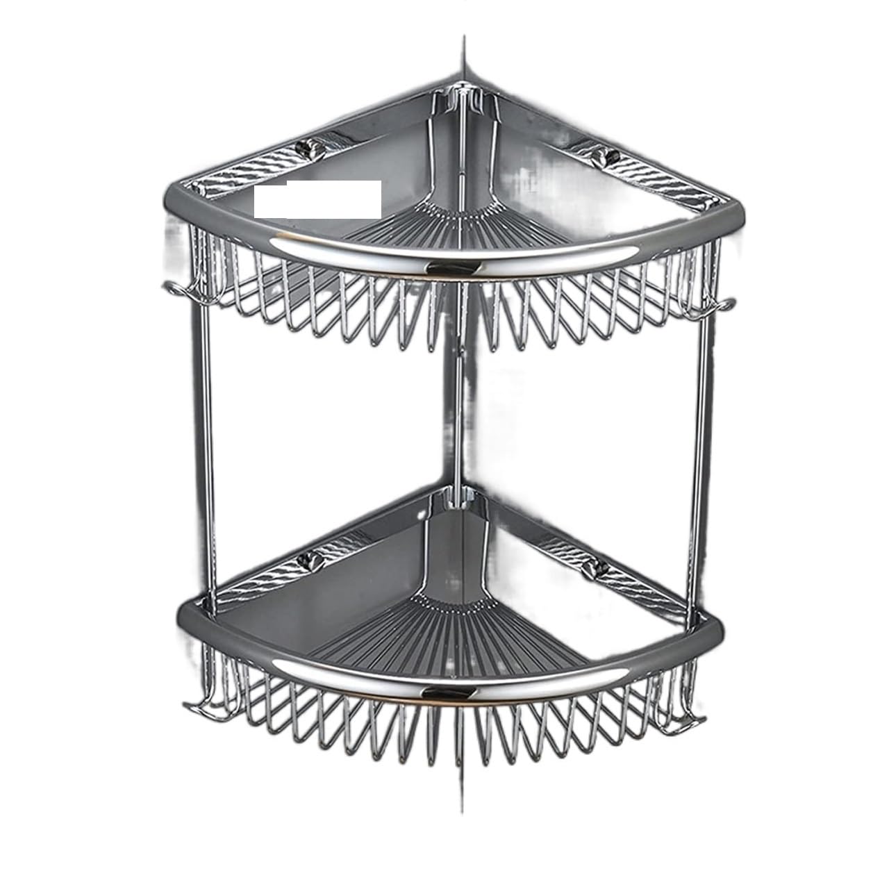 AZHKJKZH Shower Shelf Corner Shower Caddy Shelf Organizer Storage Wall Mounted Bathroom Rack For Kitchen Dorm Bathroom Accessories(Silver)