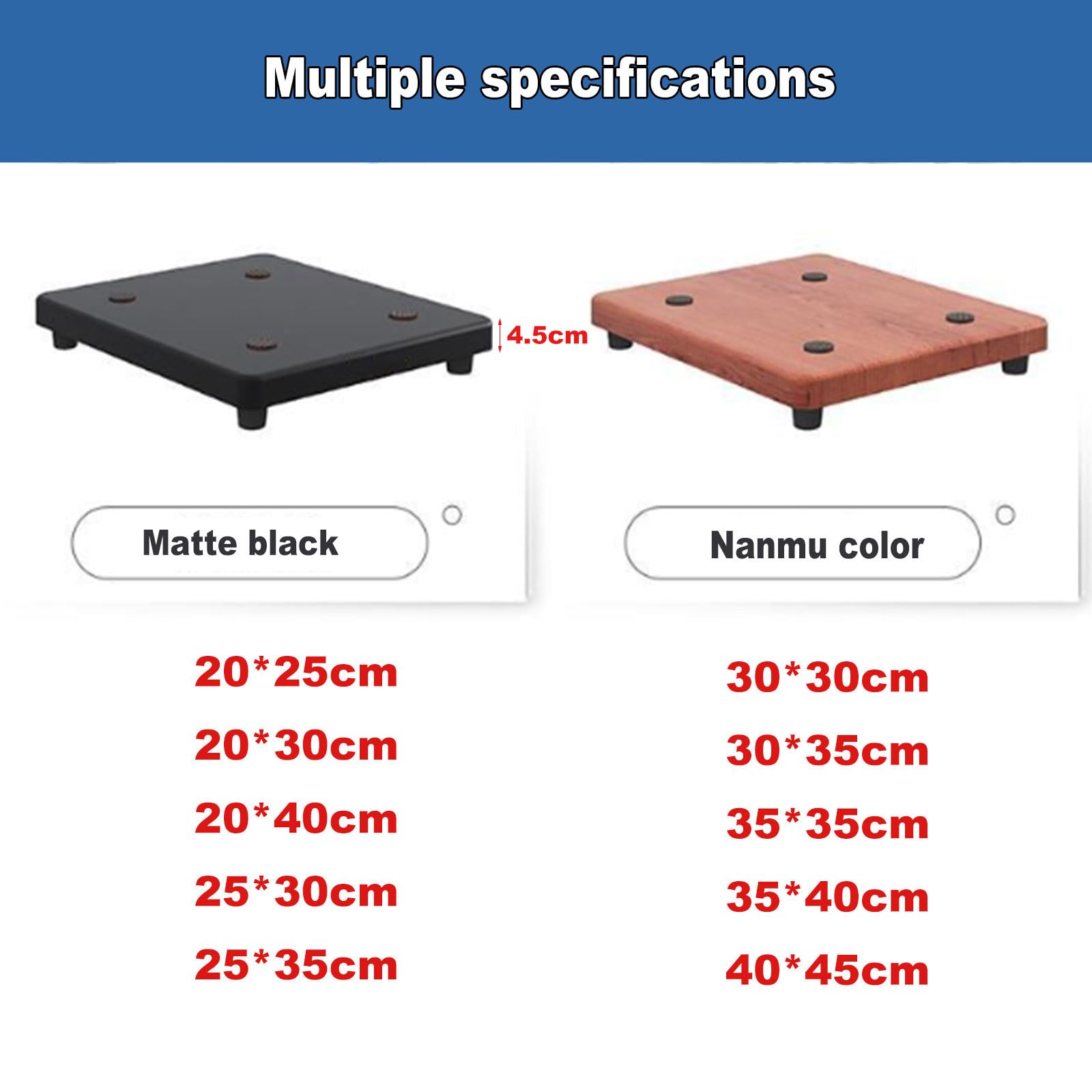 Soportes para altavoces de subwoofer, plataformas de aislamiento con almohadillas para el hogar, la oficina y el estudio, base estabilizadora para una mejor calidad de sonido