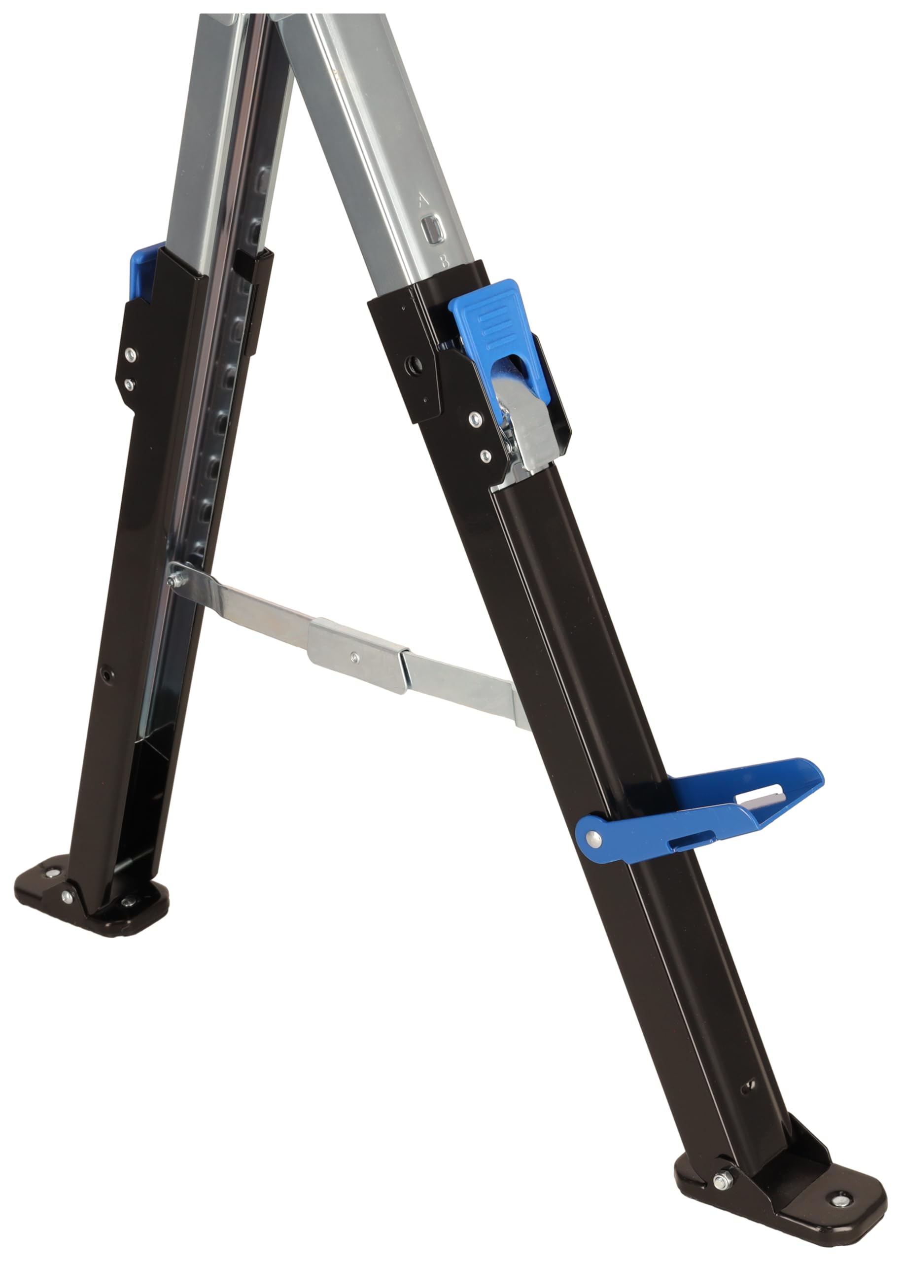 Dedra Juego de 2 caballetes de carpintero plegables N1103, altura regulable, carga máxima 1180 kg/par, acero, peso 18,9 kg, asa integrada, pies antideslizantes y superficie de trabajo