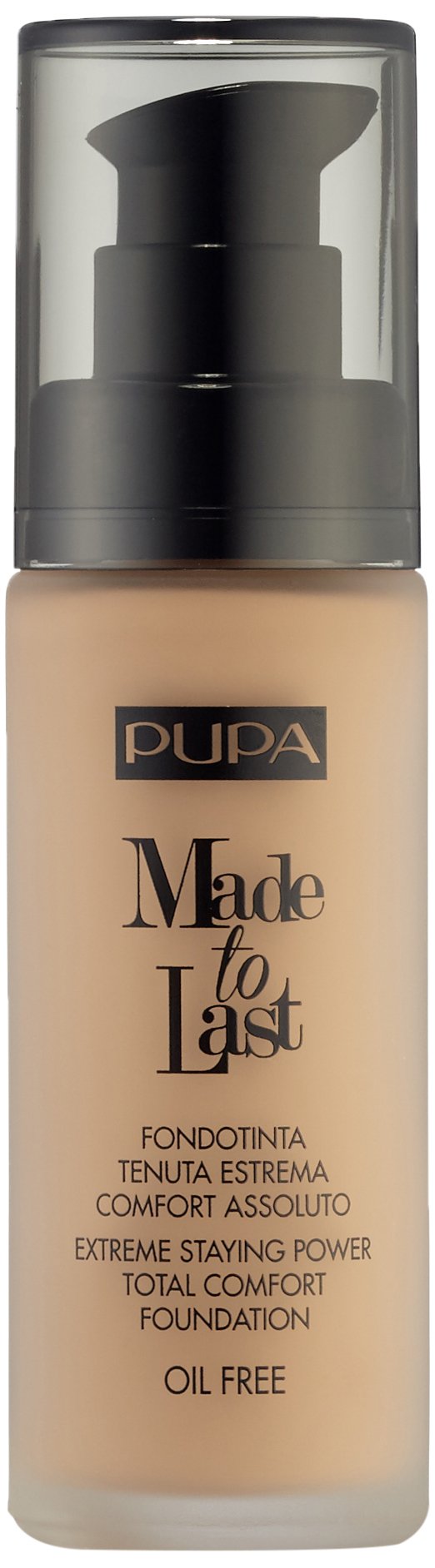 PUPA MilanoMade To Last Foundation, Sand 30 ml