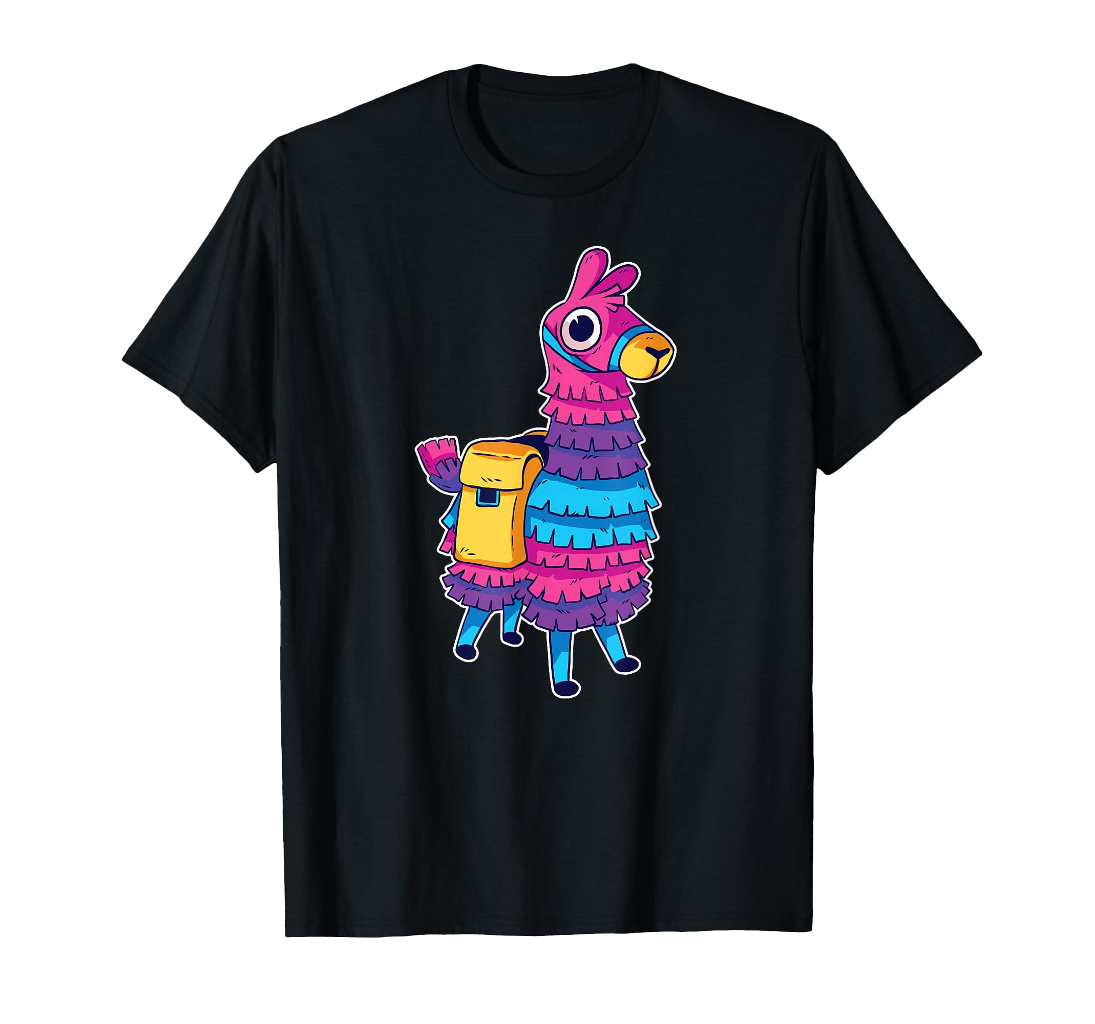 Funny Loot Llama Pinata with Yellow Saddlebag T-Shirt