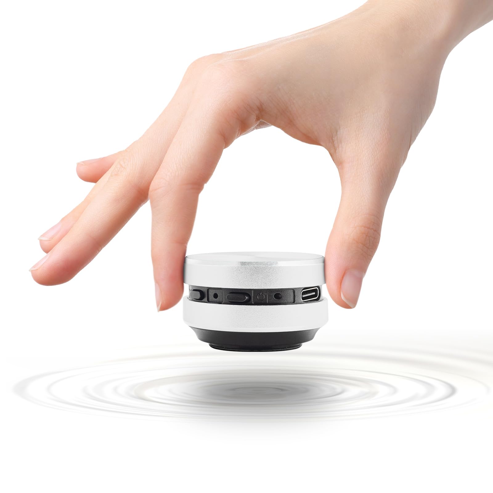 Travel Packaging Cube Bone conduction speaker-Portable Magnetic Bluetooth Speaker-Mini Speaker,1Pack -Shower Speaker Bluetooth -Mini speakers wireless bluetooth - SILVER DESIGN