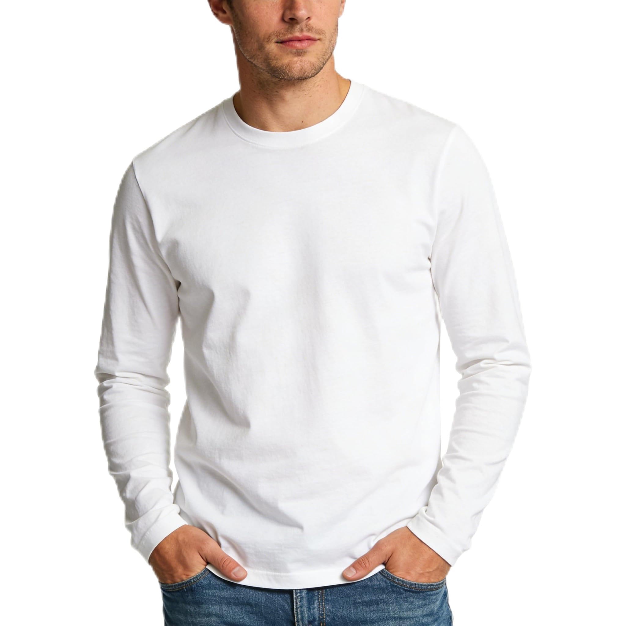 Adult Crew Neck Long Sleeve Men T-Shirt