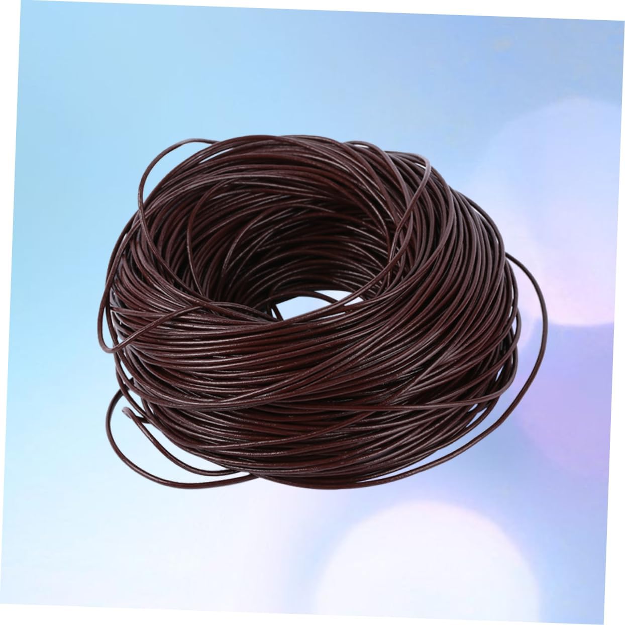 Gadpiparty Leather Cords for Jewelry Making Round Cowhide Rope Bulk Waxed Cord Necklace Beading
