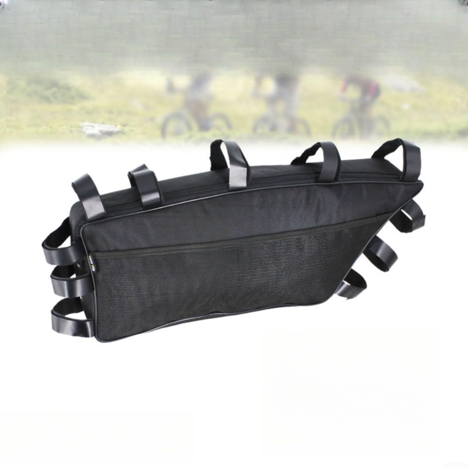 Borsa triangolare per mountain bike ed e-bike, custodia in nylon resistente con porta per cavo batteria, resistente alle intemperie, telaio da ciclismo per pendolarismo