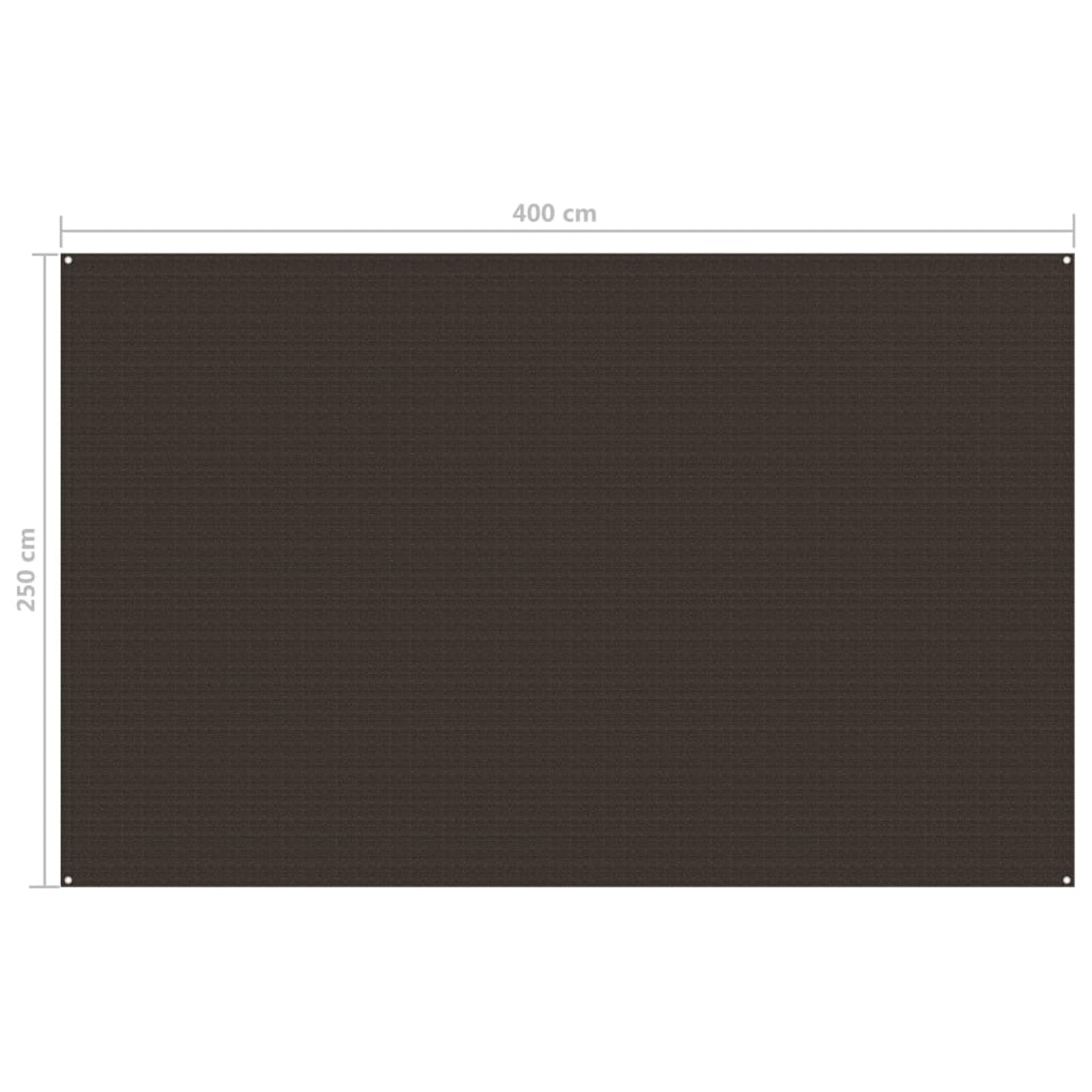 ARKEM Zeltteppich 250x400 cm Braun Campingteppich Vorzeltteppich