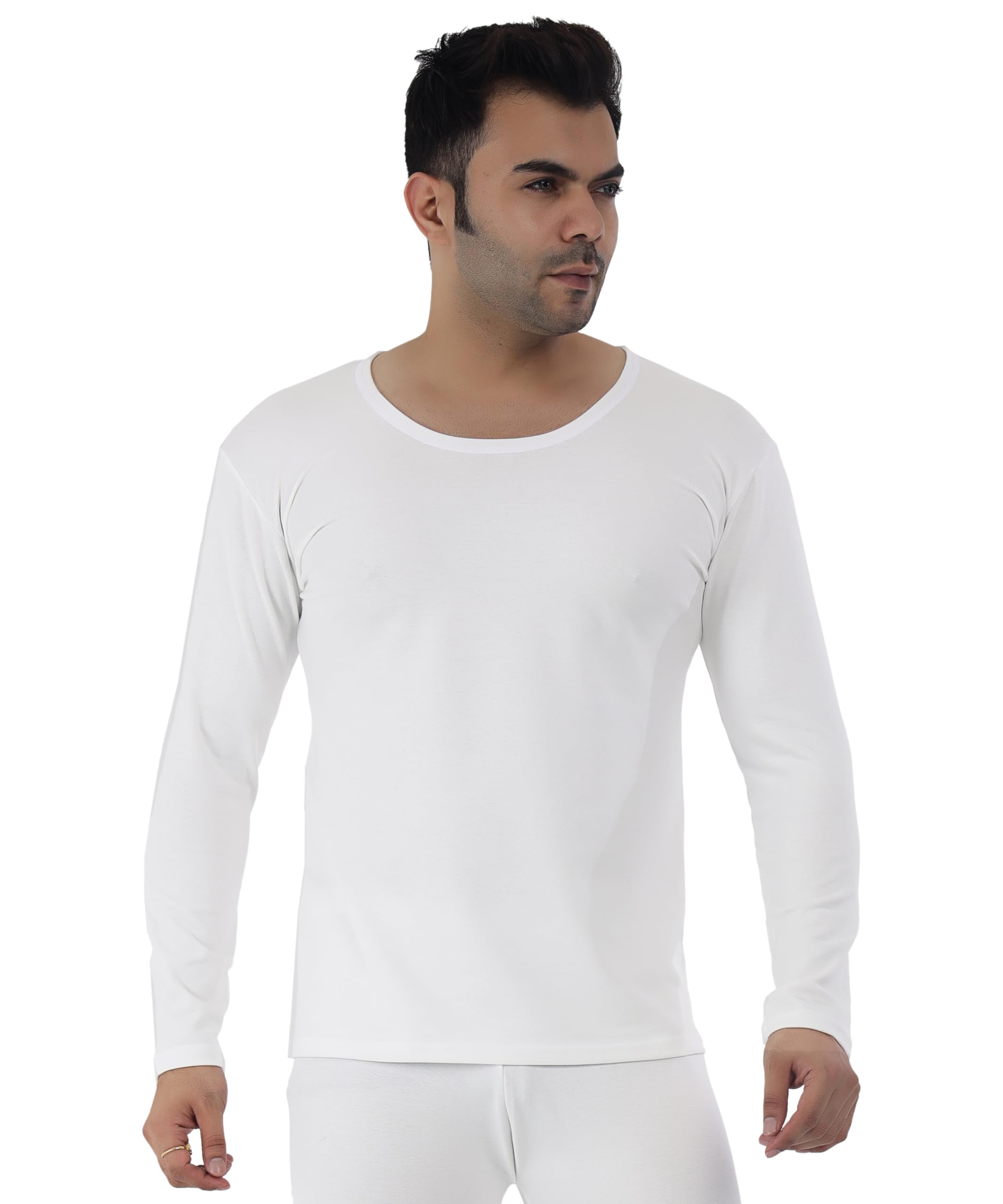 selfcare Men’s Soft Polycotton Striped Thermal Full Sleeve Round Neck Top| (Pack of 1)-picture-54