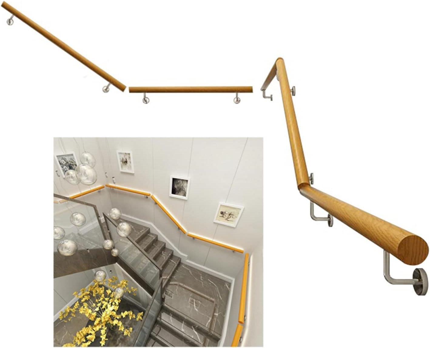 Rampe d'escalier antidérapante pour sécuriser les enfants et aînés