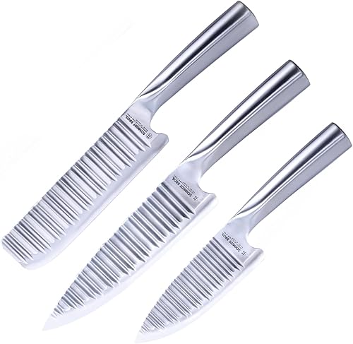 Schmidt Bros. Evolution - Juego de cuchillos de 3 piezas, cubiertos de acero inoxidable alemán de alto carbono en una caja de regalo de madera