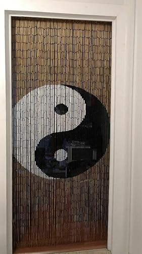 Miniatura 5 de Beaded String Cortina de cuentas de madera, 90 hebras, cuentas de puerta bohemias, cortina bohemia para puerta, 35.5 pulgadas de ancho x 80 pulgadas