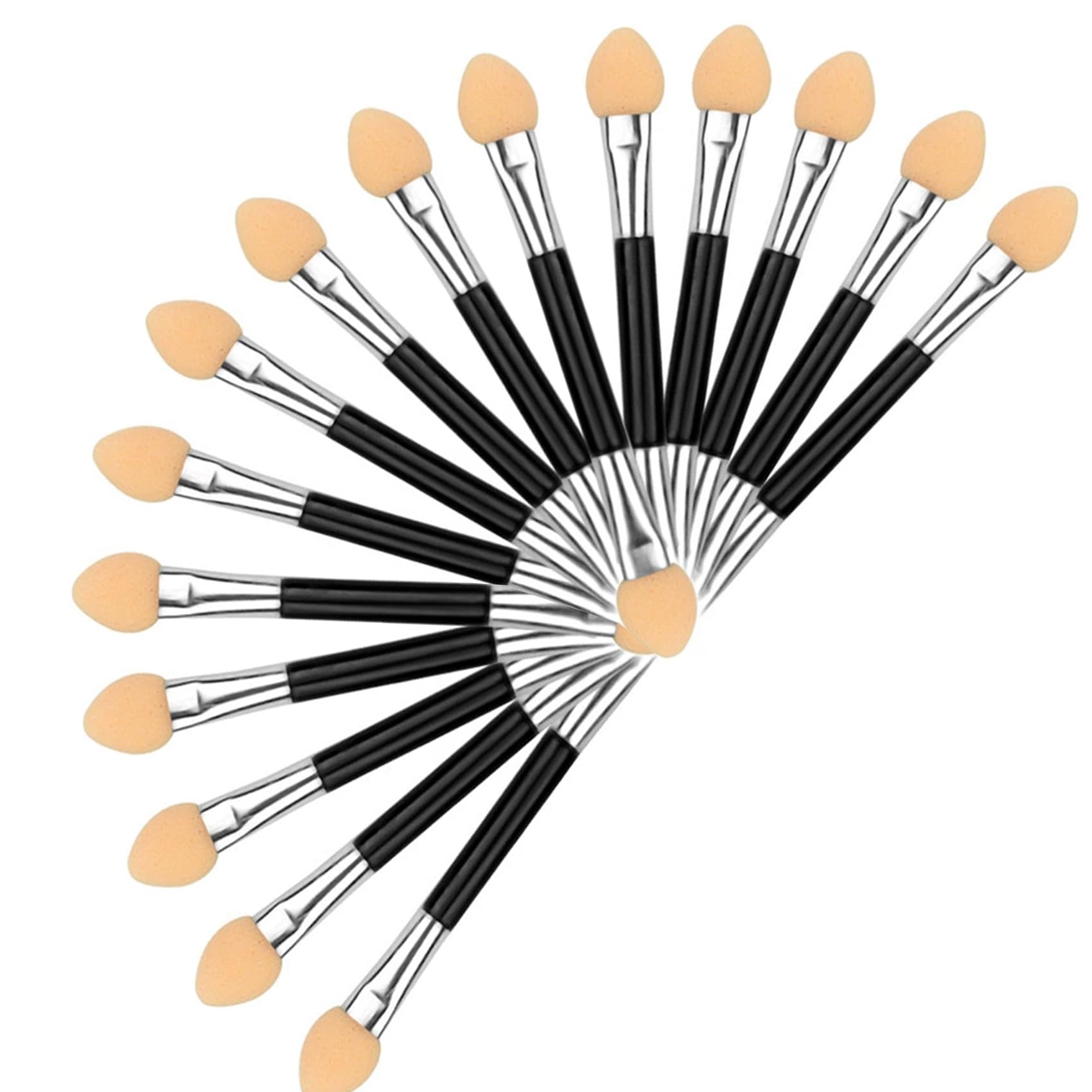 jatimdotin Makeup Brush, 15 Brocha para Sombra de Ojos, Brocha de Esponja para Sombra de Ojos de Doble Punta, Brochas de Maquillaje Ojos para Maquillaje Principiantes Chicas
