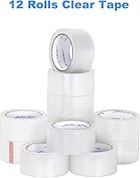 Vista 7 de JARLINK Cinta de embalaje transparente (12 rollos), cinta de embalaje resistente para embalaje de envío, sellado en movimiento, 1.88 pulgadas