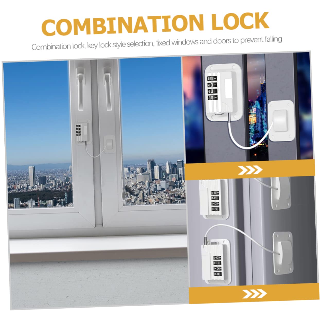 6sets Boy Girl Password-Enabled Window and Refrigerator Locks for Proofing Easy Installation Secure Fridge Access for High-Rise Safety