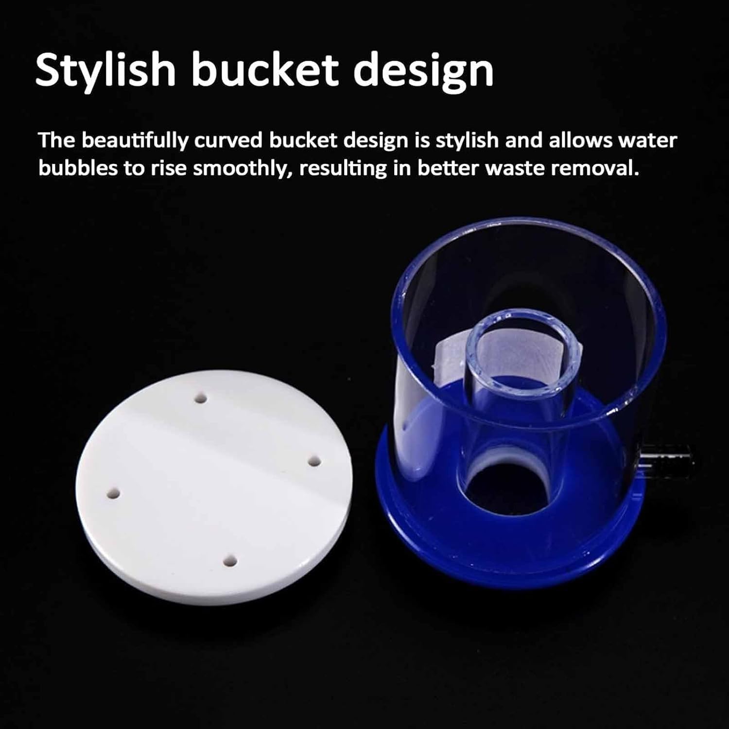 Skimmer De Superficie para Acuarios De 100-150 L, Skimmer De Proteínas, Caudal De 730 L/Hora, Soporte De Altura Ajustable En 3 Niveles, Silenciador De Entrada De Aire, Potente Ventosa, para