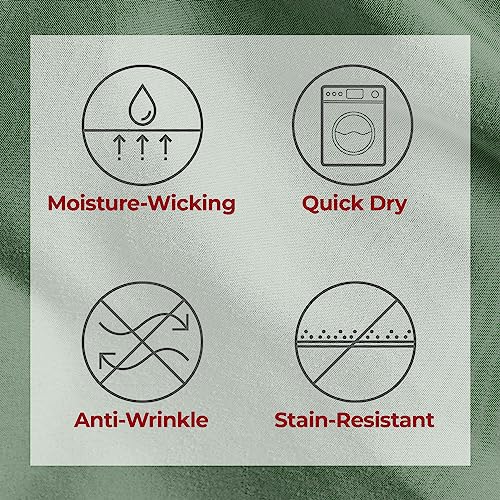 Image of Mellanni Split King Sheets Set - 5 PC Iconic Collection Bedding - Hotel Luxury, Extra Soft, Cooling Bed Sheets - Wrinkle, Fade, Stain Resistant (Split King, Sage)