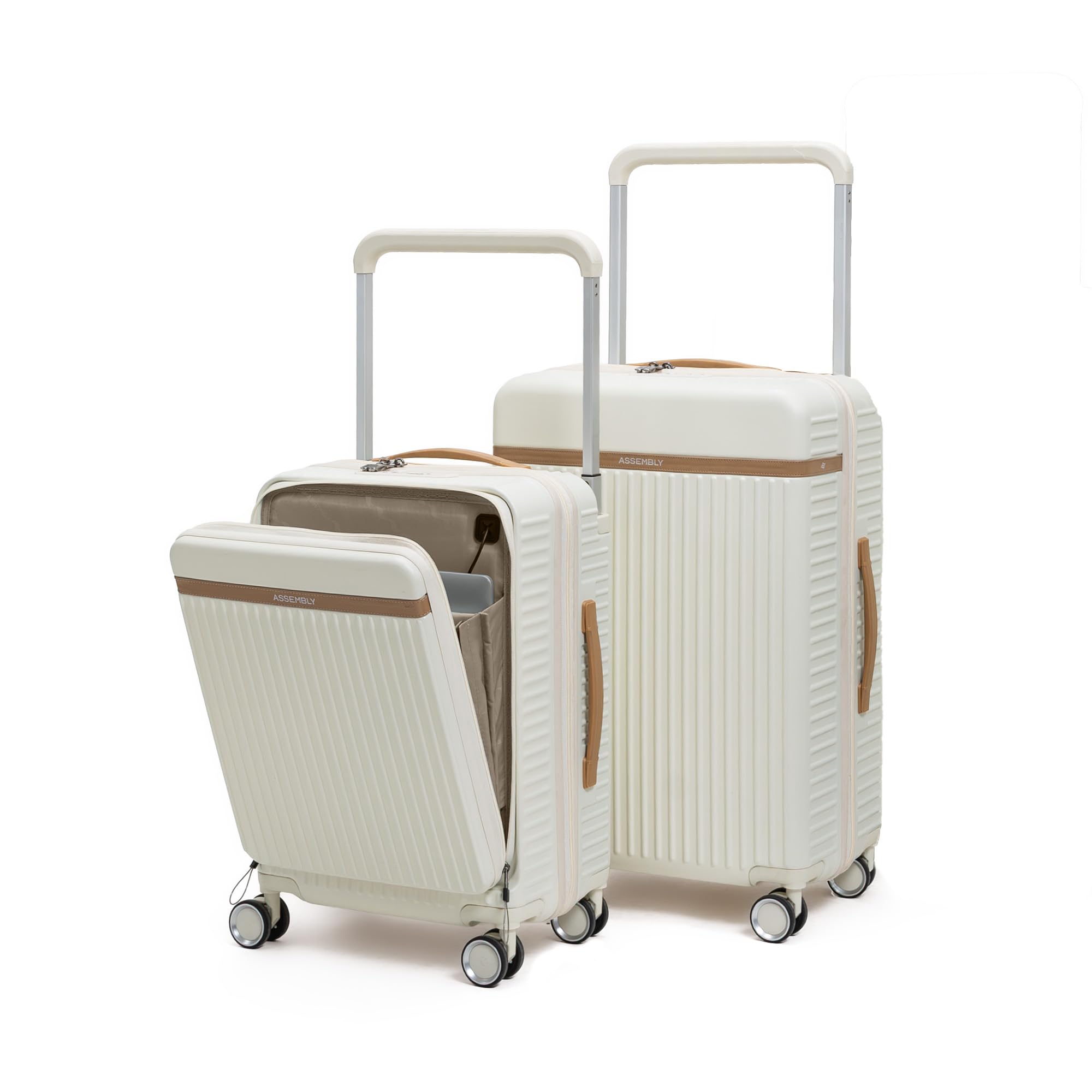 Assembly Rover Pro Trolley Bag Set of 2 20, 24 Inch Hard Shell Polycarbonate Luggage Set with Laptop Compartment Wide Trolley Design with TSA