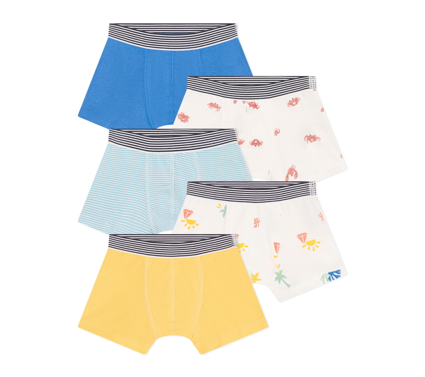 Petit Bateau Boxer (Pacco da 5) Bambini e Ragazzi
