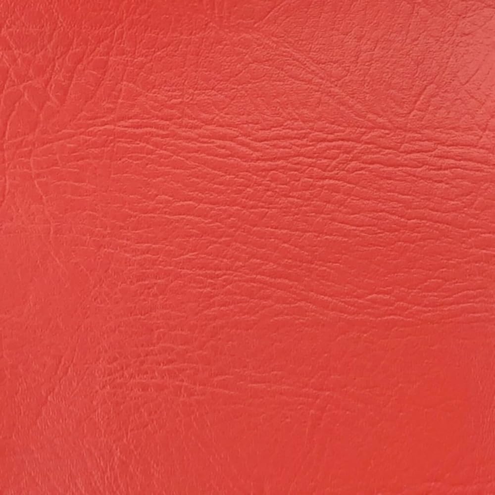 Oh Sew Crafty Limited Red Leatherette Vinyl Fabric Fire Retardant Faux Leather Upholstery Material 140Cm Wide (Price Per Metre) (Red)