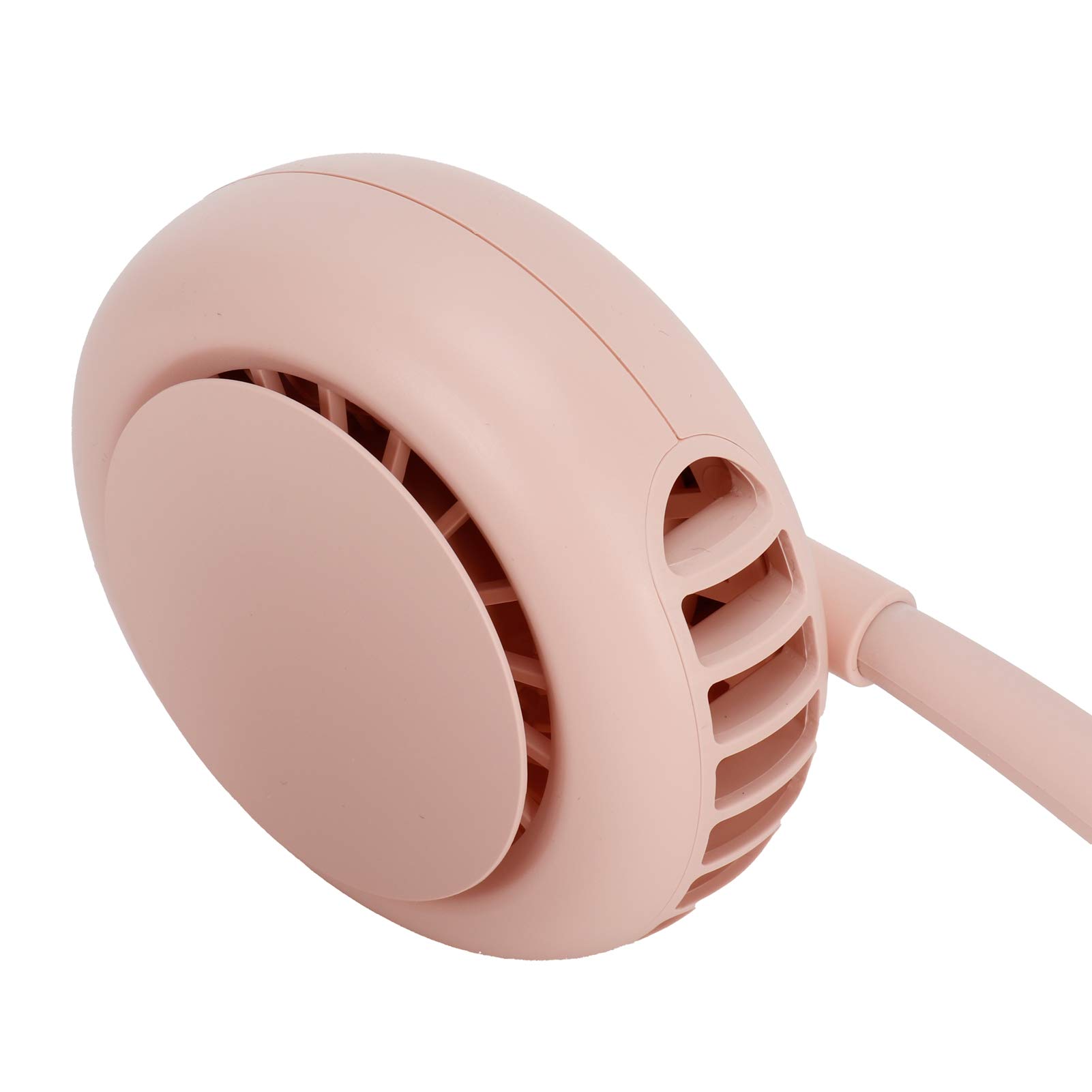 Mini ventilateur mains libres USB chargeant le ventilateur de refroidisseme (Rose)