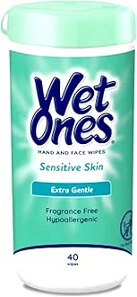 Wet Ones Sensitive Skin Hand Wipes: 40 Count Canister Pack of 1 AD
