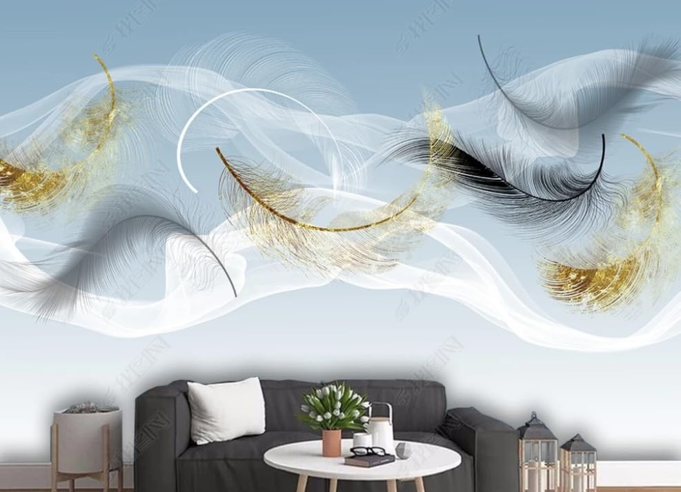 Poster géant mural plume fraîche pour transformer facilement un grand mur blanc - 2