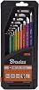 Ball End Allen Key Set, Long Arm S2 Steel Hex Keys 1.5–10mm (9pc) – Colour-Coded Metric HX L-Keys, 25° Ballpoint, Non-Slip Holder for Bikes, Furniture & DIY