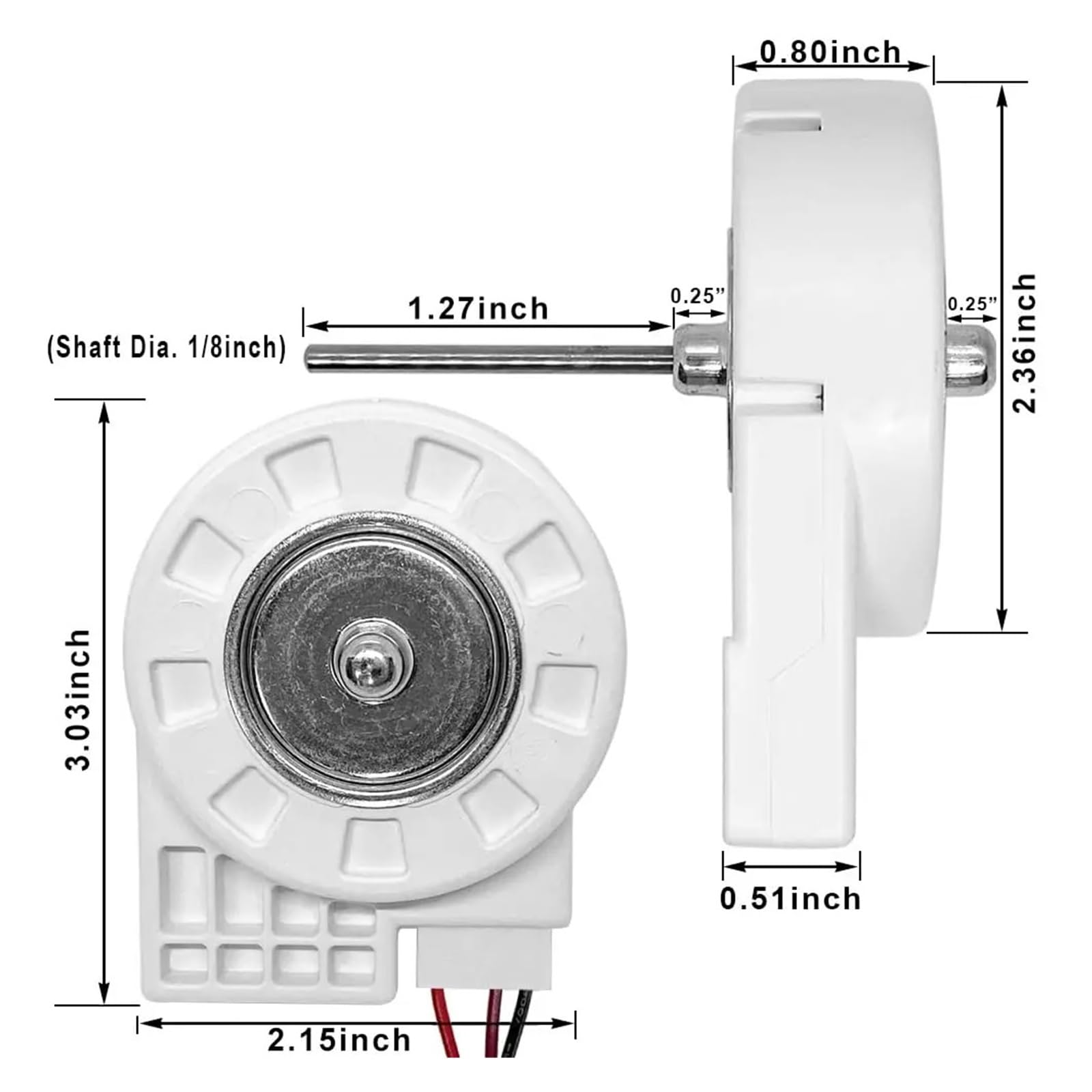 50240401000P BCD-330WTV 12V 4W 2400RPM Motore Ventola Congelamento ZWF-04-4 Sostituzione, Compatibile For Midea, Parti Del Frigorifero