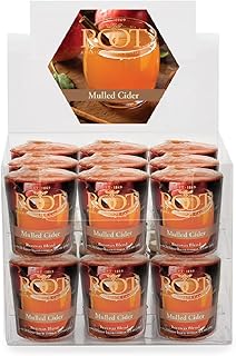 Root Candles 20-Hour Scented Beeswax Blend Votive Candles, 18-Count, Mulled Cider