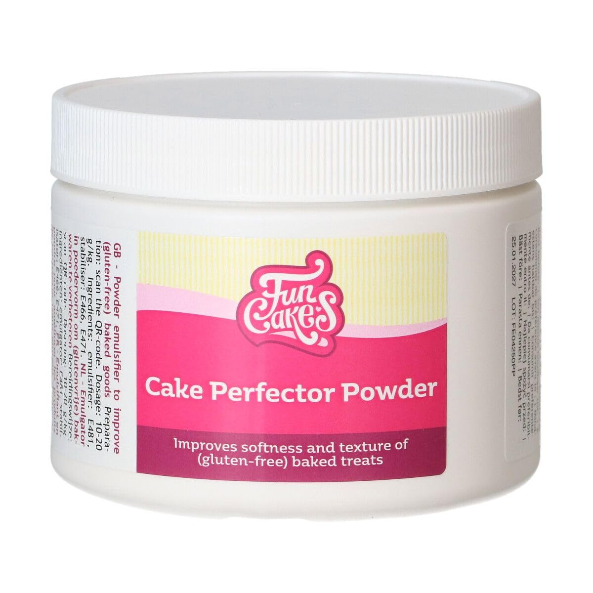 FunCakes Cake Perfector en Polvo 250g, Mezcla Profesional de Emulsionantes y Estabilizadores para Repostería Sin Gluten