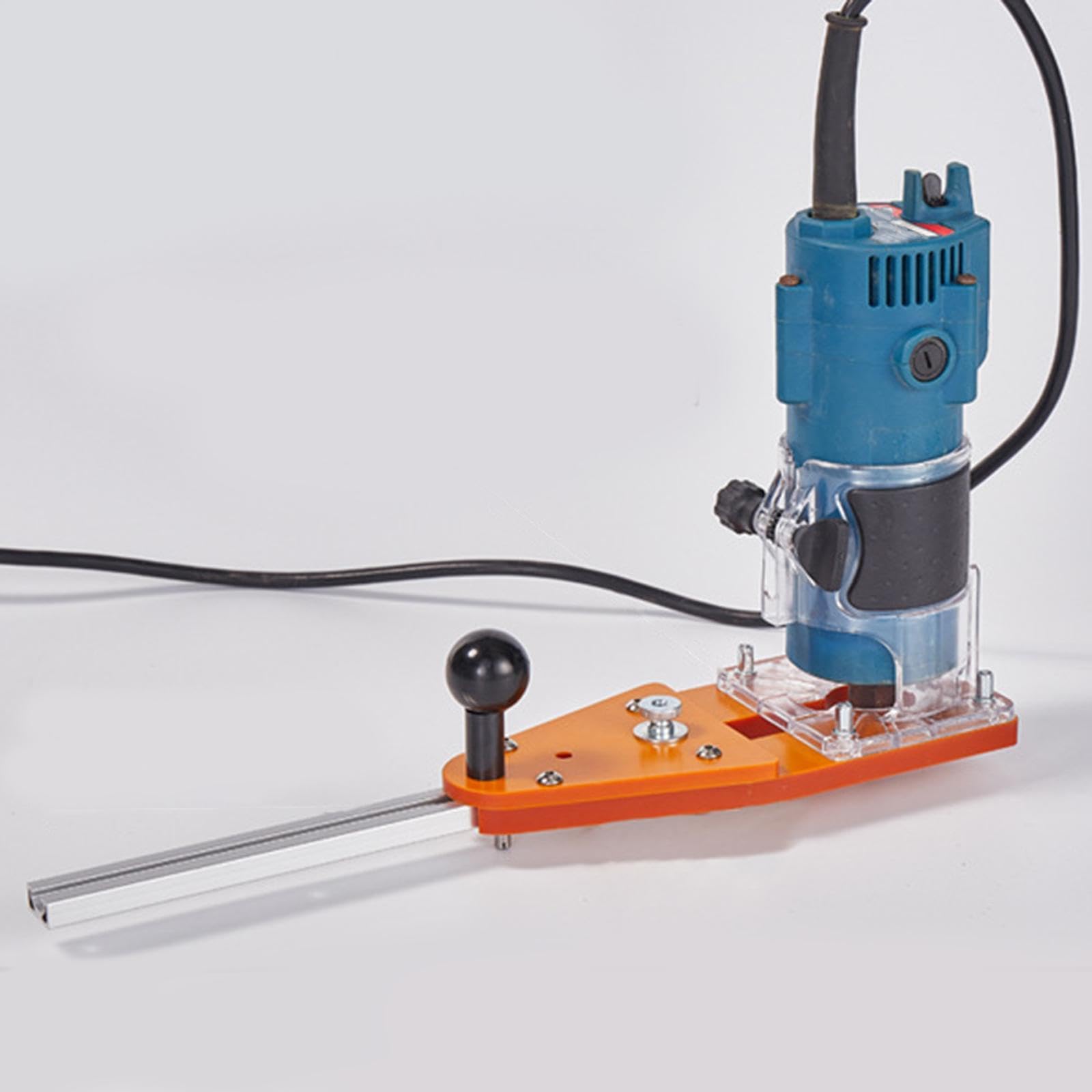 3 Pezzi Dima per Fresatura Circolare Guida per Tagli Rotondi Piastra per Rifilatore E Set per Fresatura in Alluminio E Bachelite Adatto per Falegnami, Binario Lungo 60 Cm