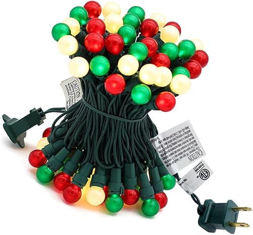 Luces de Navidad rojas, blancas y verdes, para interiores, 70 luces LED para exteriores con cristal perlado de 120 V, certificado ETL para Luces de Navidad rojas, blancas y verdes, para interiores, 70 luces LED para exteriores con cristal perlado de 120 V, certificado ETL para