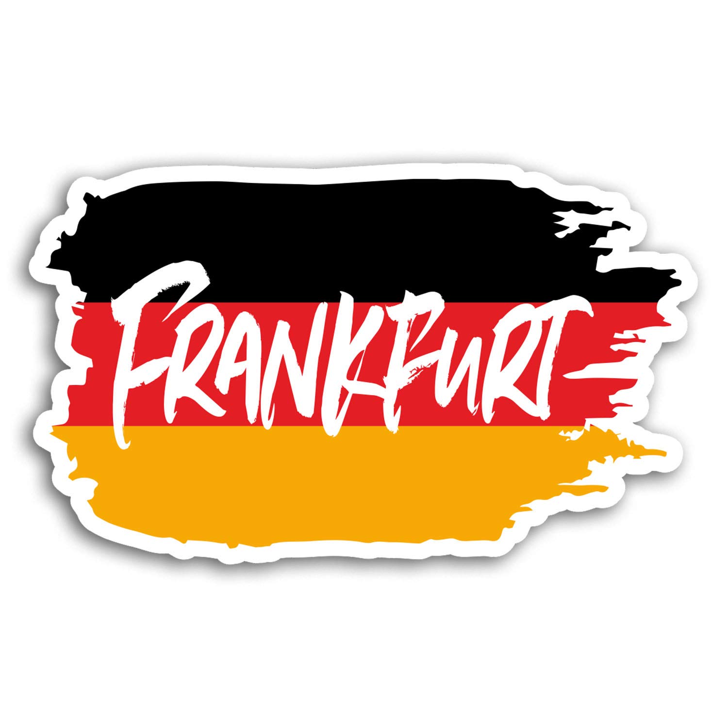 2 x 10cm Frankfurt Vinyl Stickers - Germany Flag Sticker Laptop Luggage #18255 (10cm Wide)