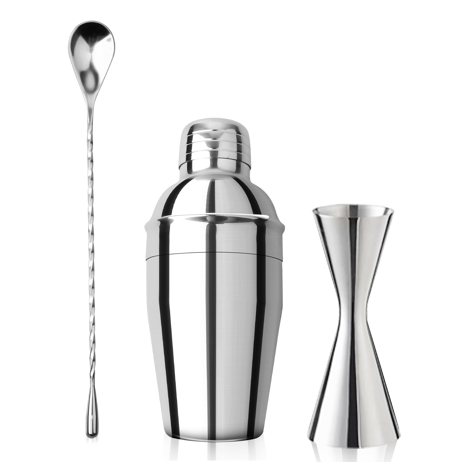 Amazon｜WOMLEX シェイカー カクテルセット メジャーカップ 目盛り付き