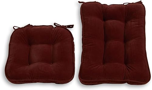 South Pine Porch Hampton - Juego de 2 cojines para sillas mecedoras estándar, color borgoña