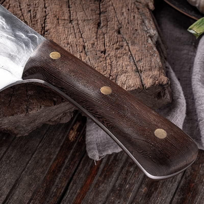 Meat cleaver, Slaughter Knife Butcher Cleaver Forging High Carbon 5Cr15 Stainless Steel Knives Kitchen Cooking Peeling Chicken Fish Scimitar Cleaver Knife