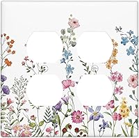 Vista 49 de Placa Cubierta de Interruptor de Luz de Palanca Individual con Diseño de Flor Botánica en Tablero de Madera Rústico Estilo Granja - Placa de Pared