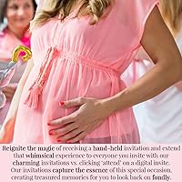 Vista 9 de AmandaCreation - Invitaciones de ducha con temática de elefante floral de dalia en acuarela, 20 tarjetas de relleno de 5 x 7 pulgadas con veinte